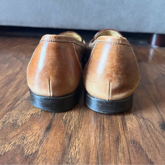 Cole Haan Basket Woven Brown Leather Women’s Penny Loafers - Picture 6 of 10